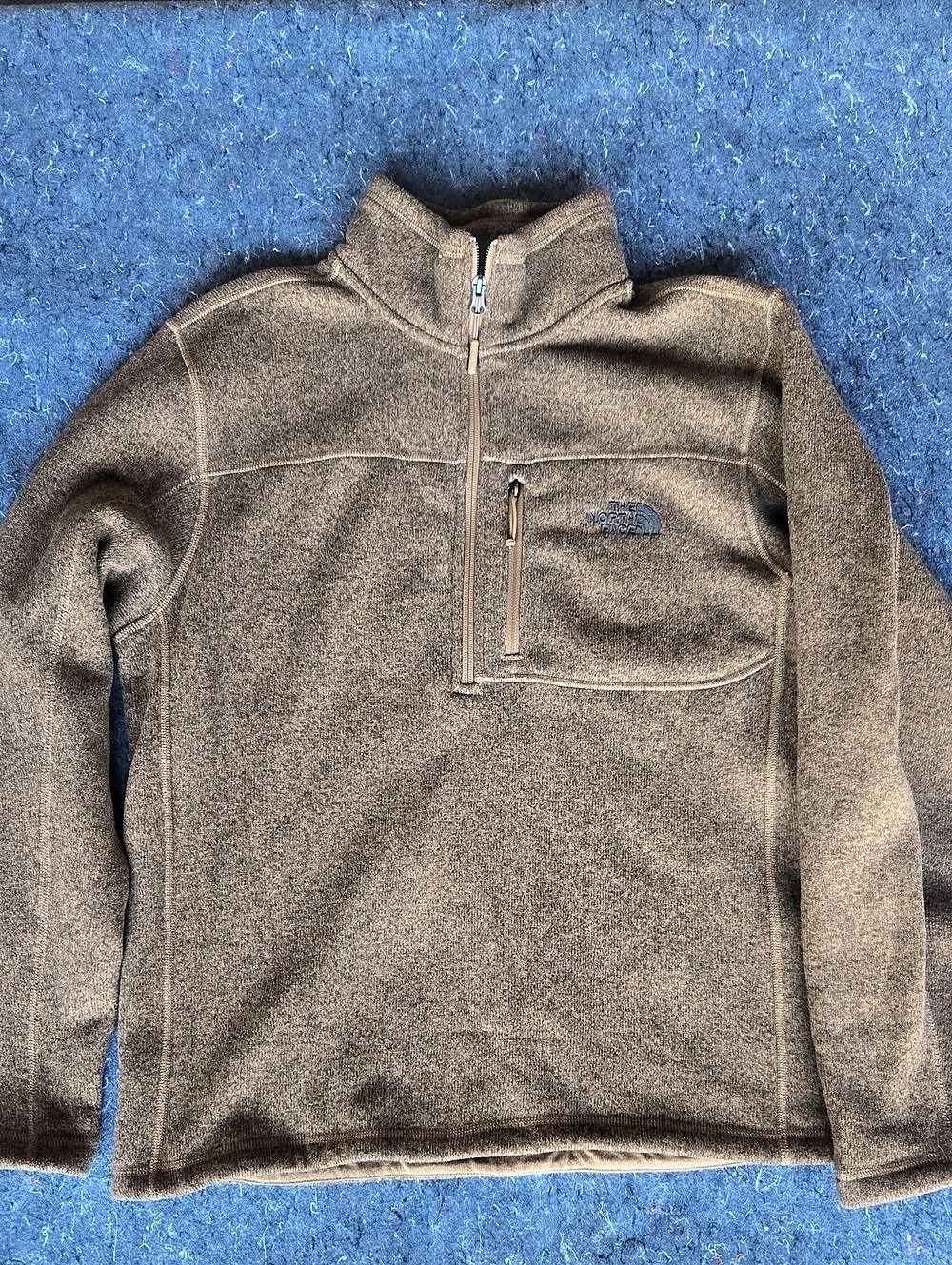 The North Face Crescent 1/4 Zip Pullover Fleece Brown